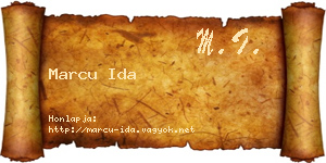 Marcu Ida névjegykártya
